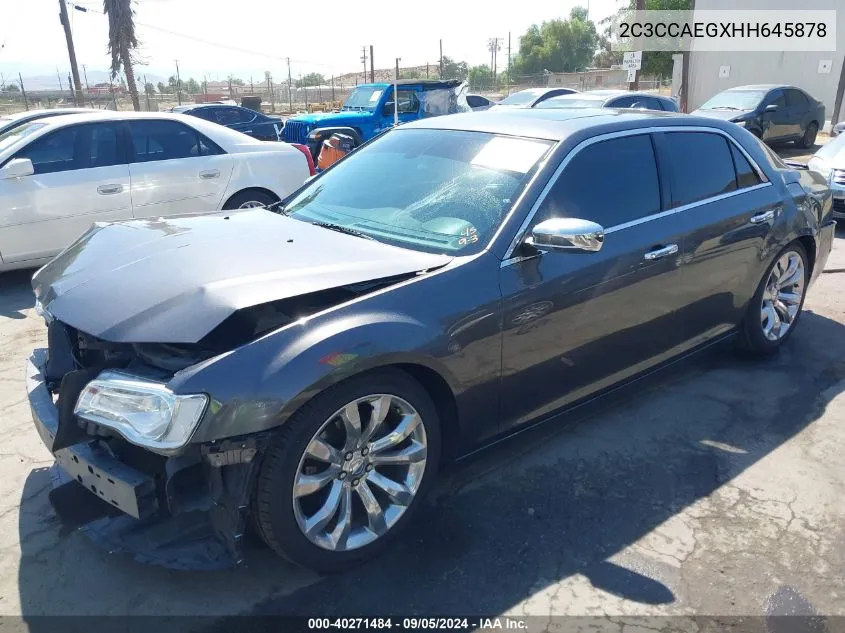 2017 Chrysler 300C VIN: 2C3CCAEGXHH645878 Lot: 40271484