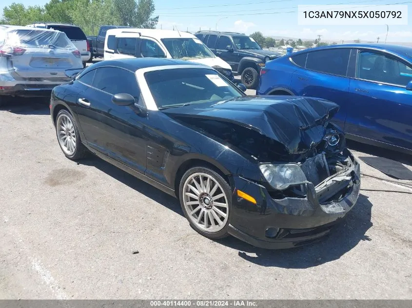 2005 Chrysler Crossfire Srt-6 VIN: 1C3AN79NX5X050792 Lot: 40114400