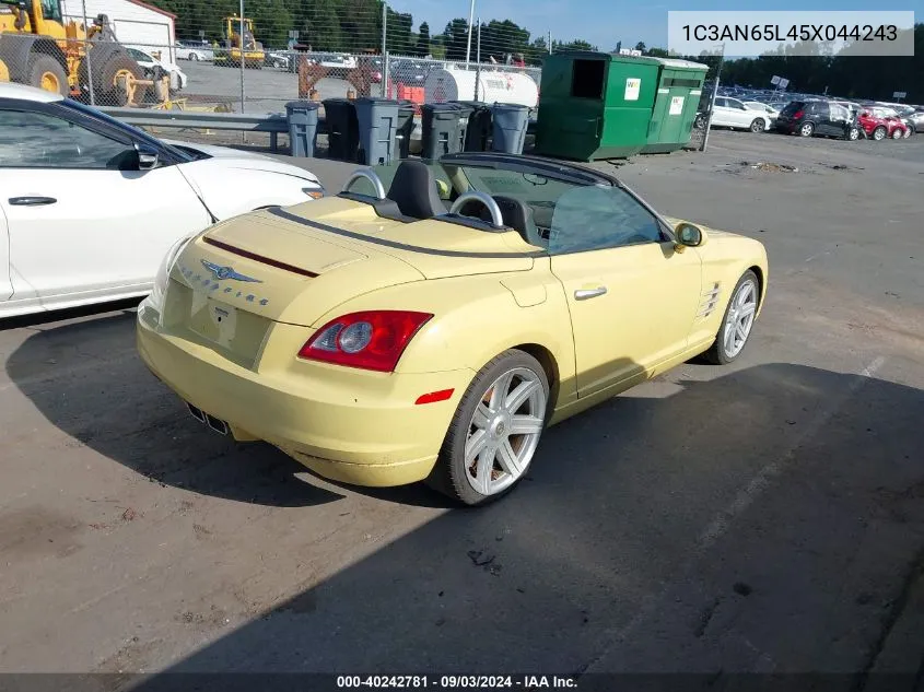 2005 Chrysler Crossfire Limited VIN: 1C3AN65L45X044243 Lot: 40242781