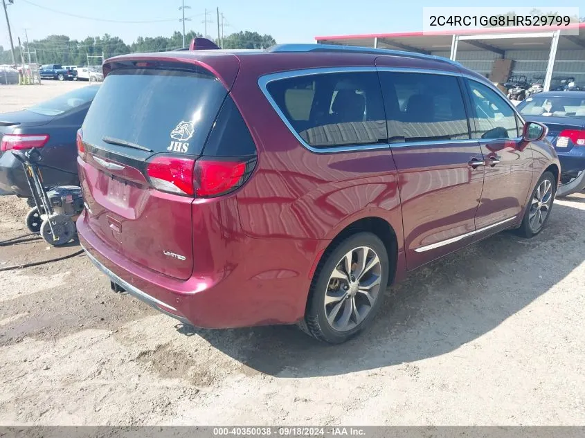 2017 Chrysler Pacifica Limited VIN: 2C4RC1GG8HR529799 Lot: 40350038