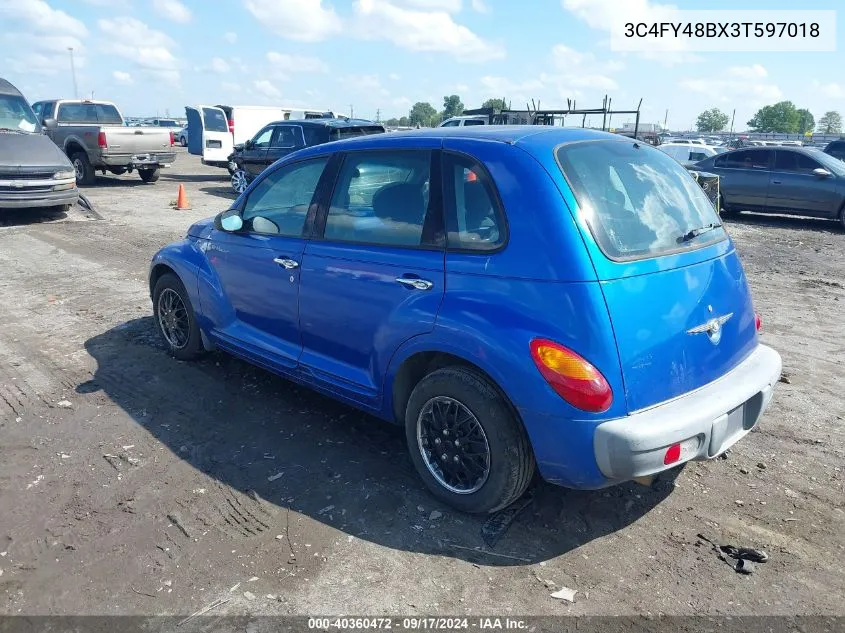 2003 Chrysler Pt Cruiser VIN: 3C4FY48BX3T597018 Lot: 40360472