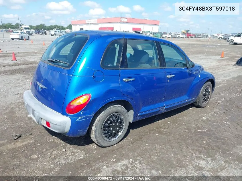 2003 Chrysler Pt Cruiser VIN: 3C4FY48BX3T597018 Lot: 40360472