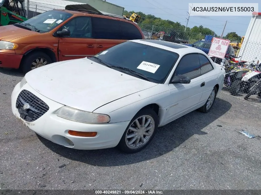 1997 Chrysler Sebring Lxi VIN: 4C3AU52N6VE155003 Lot: 40249821