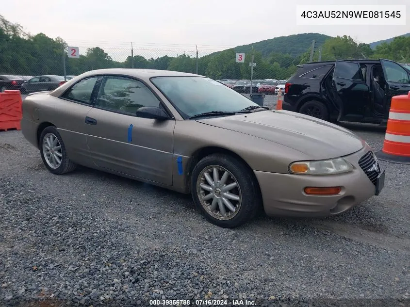 1998 Chrysler Sebring Lxi VIN: 4C3AU52N9WE081545 Lot: 39856788