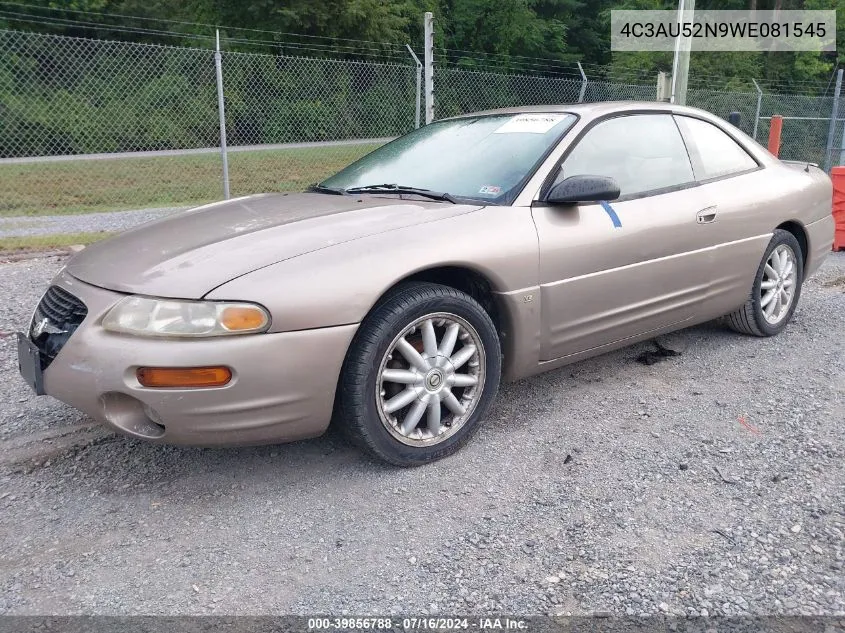 1998 Chrysler Sebring Lxi VIN: 4C3AU52N9WE081545 Lot: 39856788