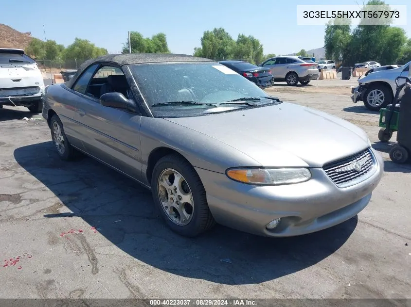 1999 Chrysler Sebring Jxi VIN: 3C3EL55HXXT567973 Lot: 40223037