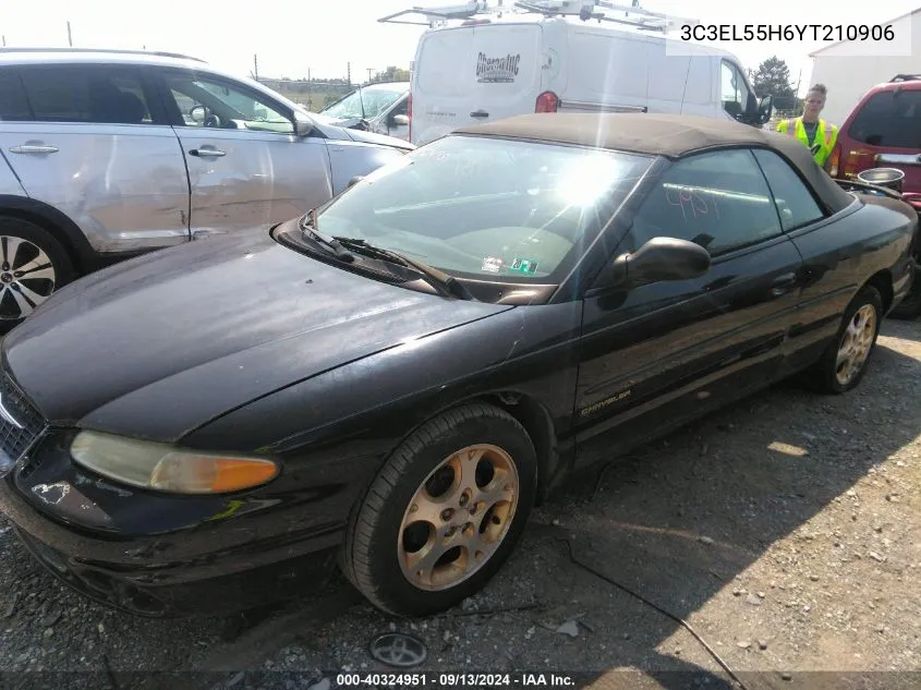 2000 Chrysler Sebring Jxi VIN: 3C3EL55H6YT210906 Lot: 40324951