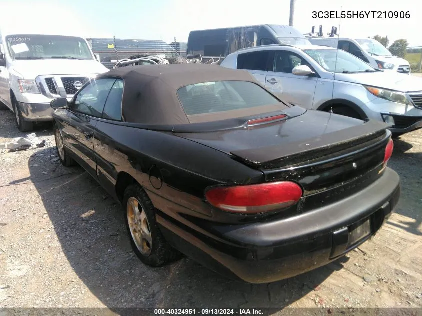 2000 Chrysler Sebring Jxi VIN: 3C3EL55H6YT210906 Lot: 40324951