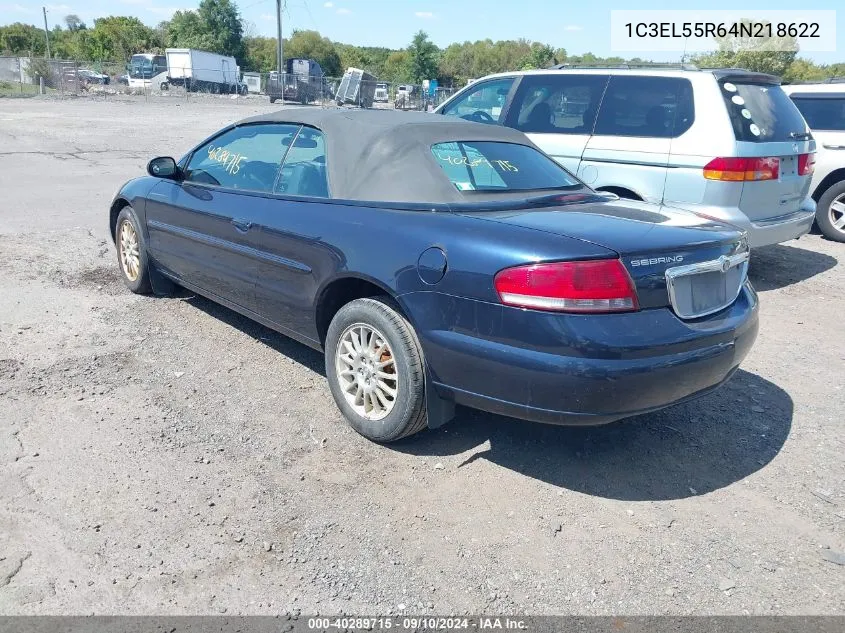 2004 Chrysler Sebring Lxi VIN: 1C3EL55R64N218622 Lot: 40289715