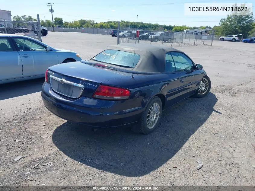 2004 Chrysler Sebring Lxi VIN: 1C3EL55R64N218622 Lot: 40289715