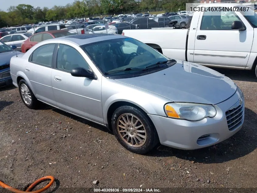 2004 Chrysler Sebring VIN: 1C3EL46X54N402487 Lot: 40309836