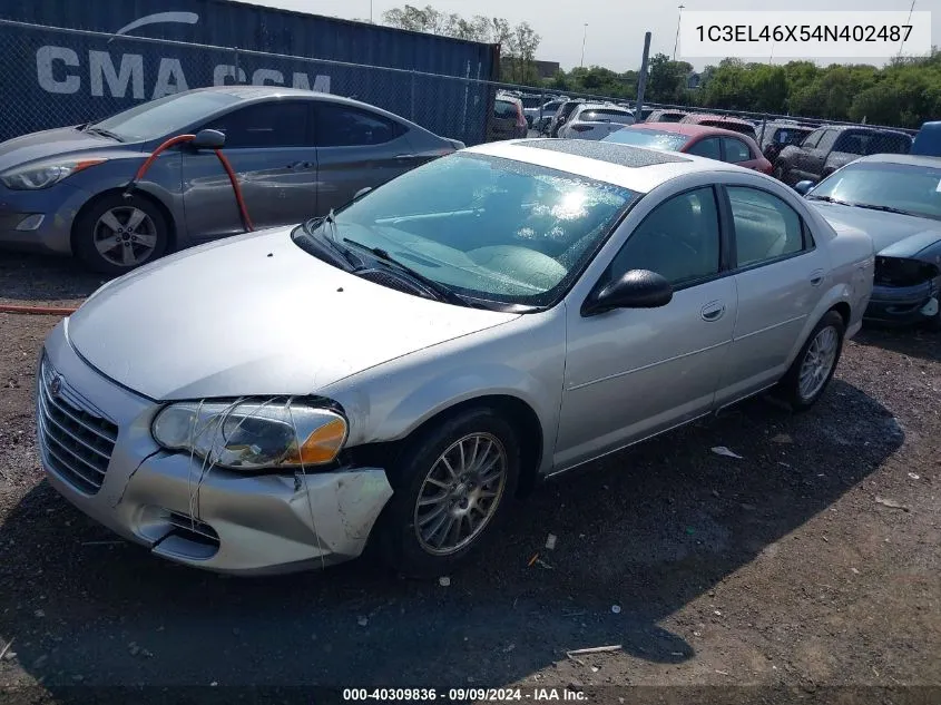 2004 Chrysler Sebring VIN: 1C3EL46X54N402487 Lot: 40309836