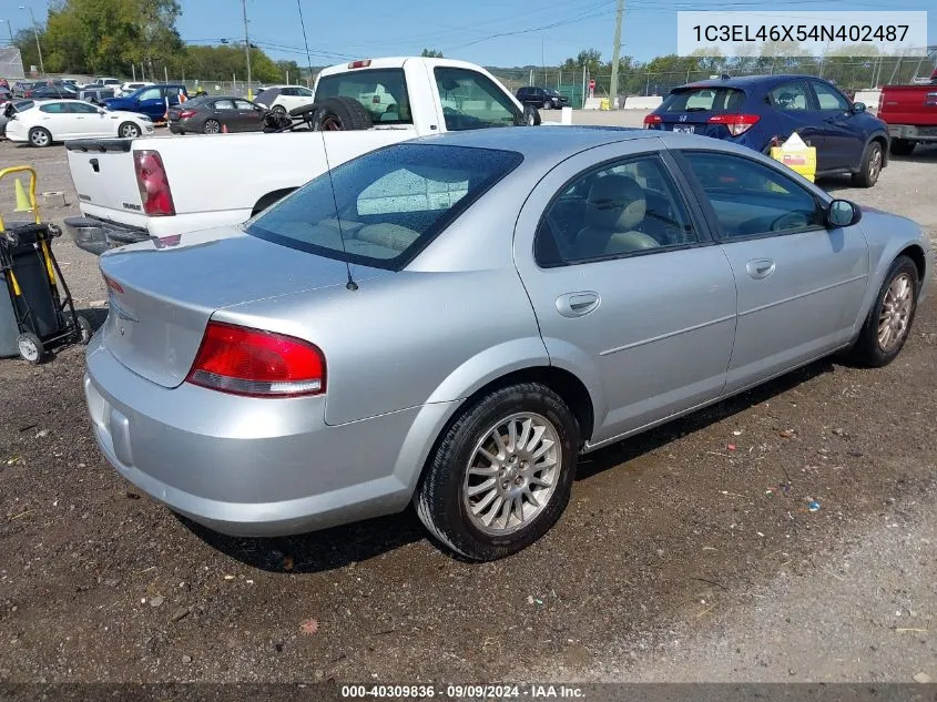 2004 Chrysler Sebring VIN: 1C3EL46X54N402487 Lot: 40309836