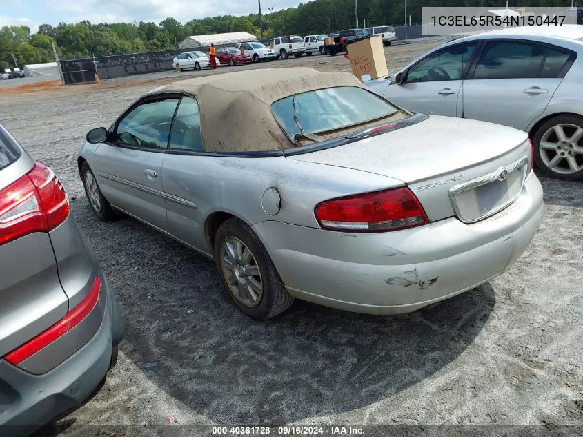 2004 Chrysler Sebring Limited VIN: 1C3EL65R54N150447 Lot: 40361728