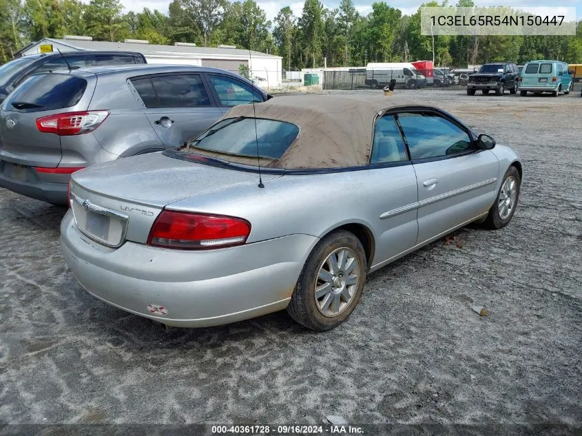 2004 Chrysler Sebring Limited VIN: 1C3EL65R54N150447 Lot: 40361728