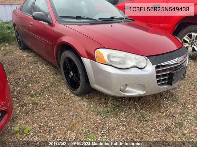 2005 Chrysler Sebring Touring VIN: 1C3EL56R25N549438 Lot: 20174342