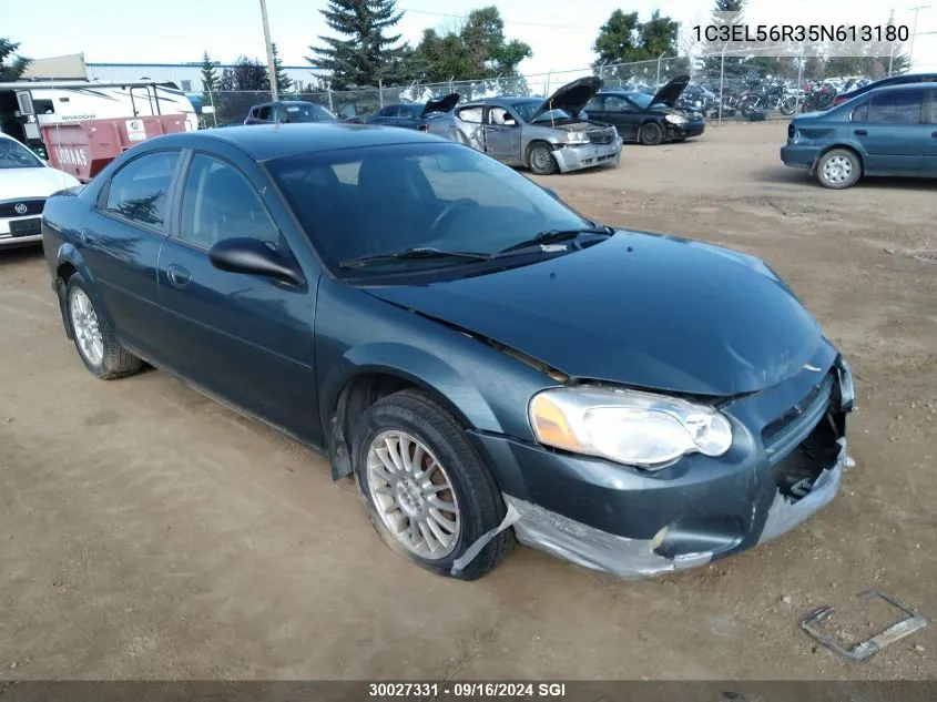 2005 Chrysler Sebring Touring VIN: 1C3EL56R35N613180 Lot: 30027331