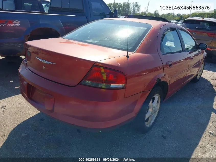 2005 Chrysler Sebring VIN: 1C3EL46X45N563575 Lot: 40259921