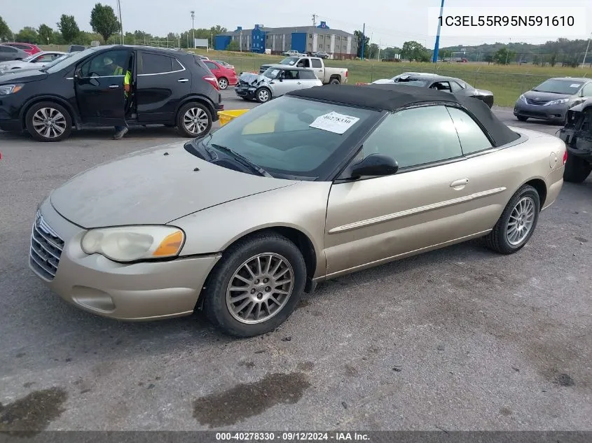 2005 Chrysler Sebring Touring VIN: 1C3EL55R95N591610 Lot: 40278330