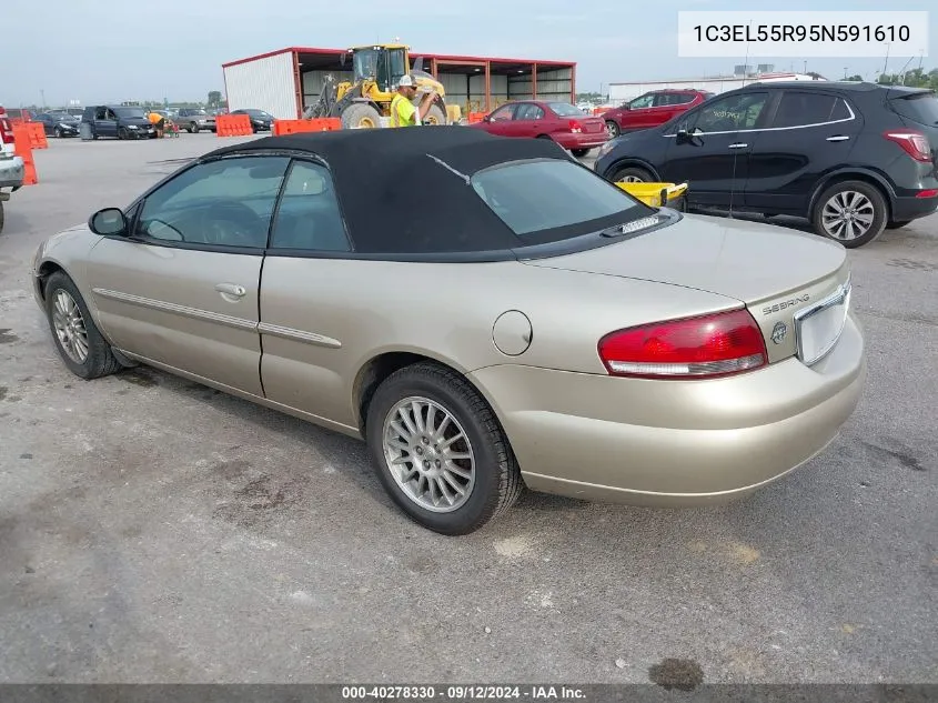 2005 Chrysler Sebring Touring VIN: 1C3EL55R95N591610 Lot: 40278330