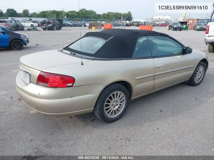 2005 Chrysler Sebring Touring VIN: 1C3EL55R95N591610 Lot: 40278330