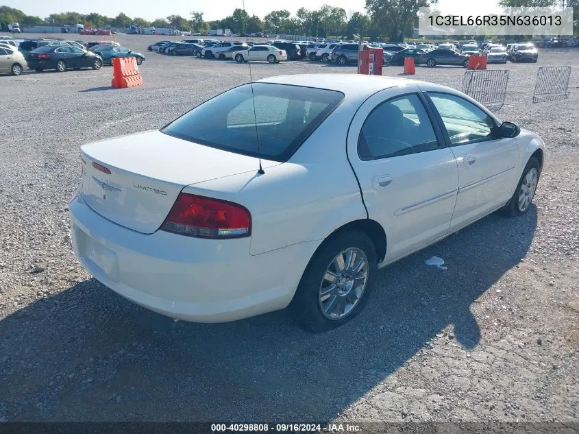 2005 Chrysler Sebring Limited VIN: 1C3EL66R35N636013 Lot: 40298808