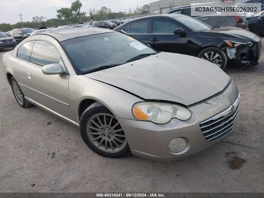 2005 Chrysler Sebring Limited VIN: 4C3AG52H55E026302 Lot: 40314241