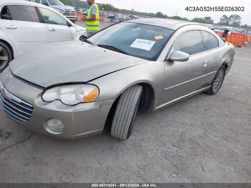 2005 Chrysler Sebring Limited VIN: 4C3AG52H55E026302 Lot: 40314241