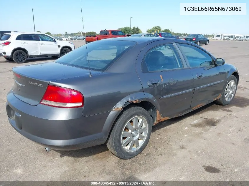 2005 Chrysler Sebring Limited VIN: 1C3EL66R65N673069 Lot: 40345492