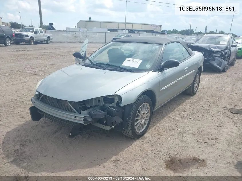 2006 Chrysler Sebring Touring VIN: 1C3EL55R96N181861 Lot: 40343219