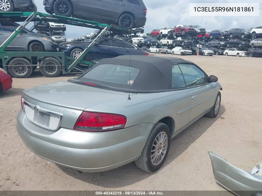 2006 Chrysler Sebring Touring VIN: 1C3EL55R96N181861 Lot: 40343219