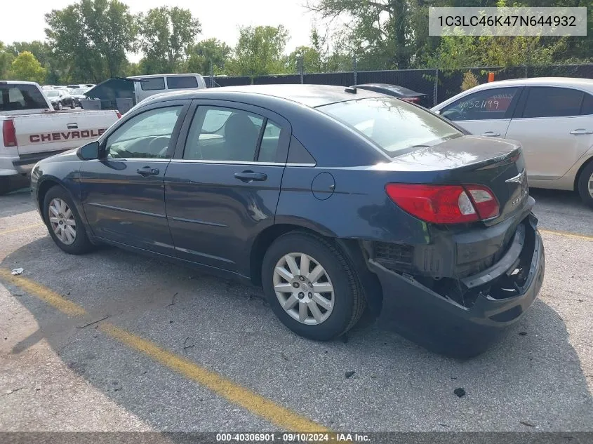 2007 Chrysler Sebring VIN: 1C3LC46K47N644932 Lot: 40306901