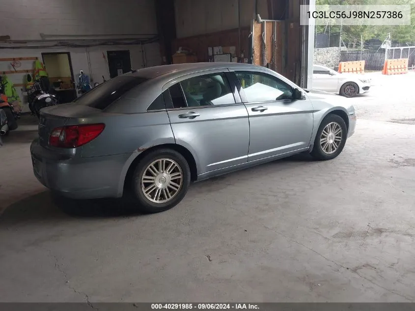 2008 Chrysler Sebring Touring VIN: 1C3LC56J98N257386 Lot: 40291985