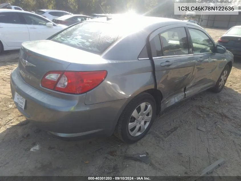 1C3LC46K78N122636 2008 Chrysler Sebring Lx