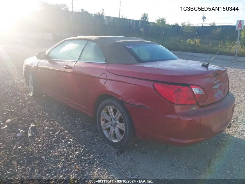 2010 Chrysler Sebring Touring VIN: 1C3BC5ED5AN160344 Lot: 40313041