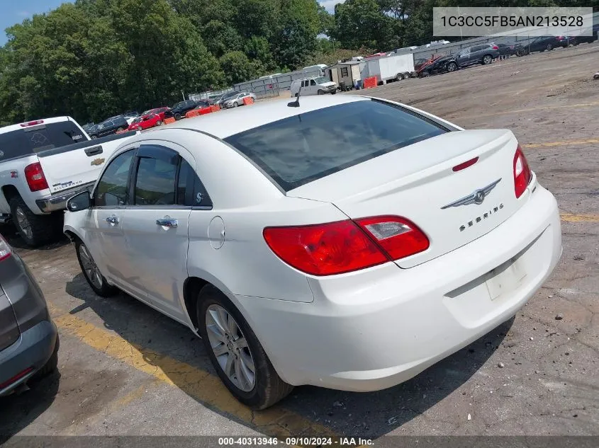 2010 Chrysler Sebring Limited VIN: 1C3CC5FB5AN213528 Lot: 40313946