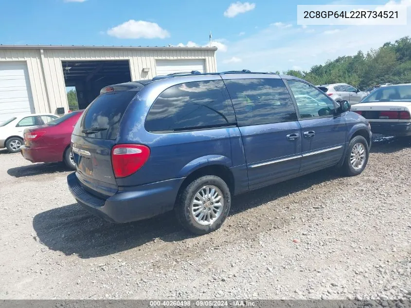 2C8GP64L22R734521 2002 Chrysler Town & Country Limited