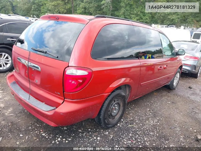 1A4GP44R27B181329 2007 Chrysler Town & Country Lx