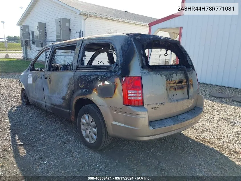 2A8HR44H78R771081 2008 Chrysler Town & Country Lx