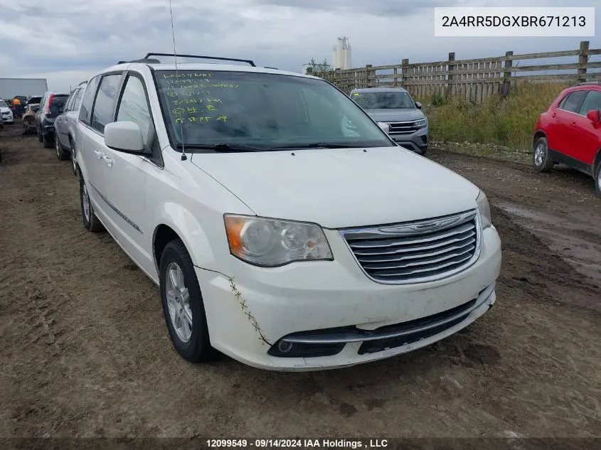 2011 Chrysler Town & Country Touring VIN: 2A4RR5DGXBR671213 Lot: 12099549