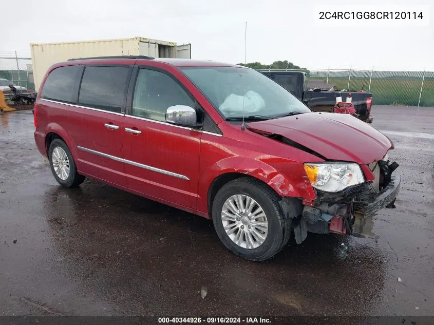 2012 Chrysler Town & Country Limited VIN: 2C4RC1GG8CR120114 Lot: 40344926