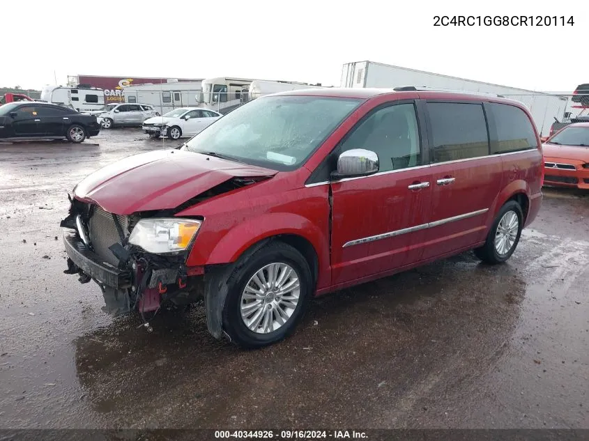 2012 Chrysler Town & Country Limited VIN: 2C4RC1GG8CR120114 Lot: 40344926