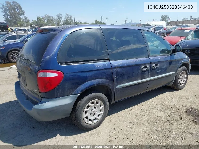 2002 Chrysler Voyager VIN: 1C4GJ25352B546438 Lot: 40292089