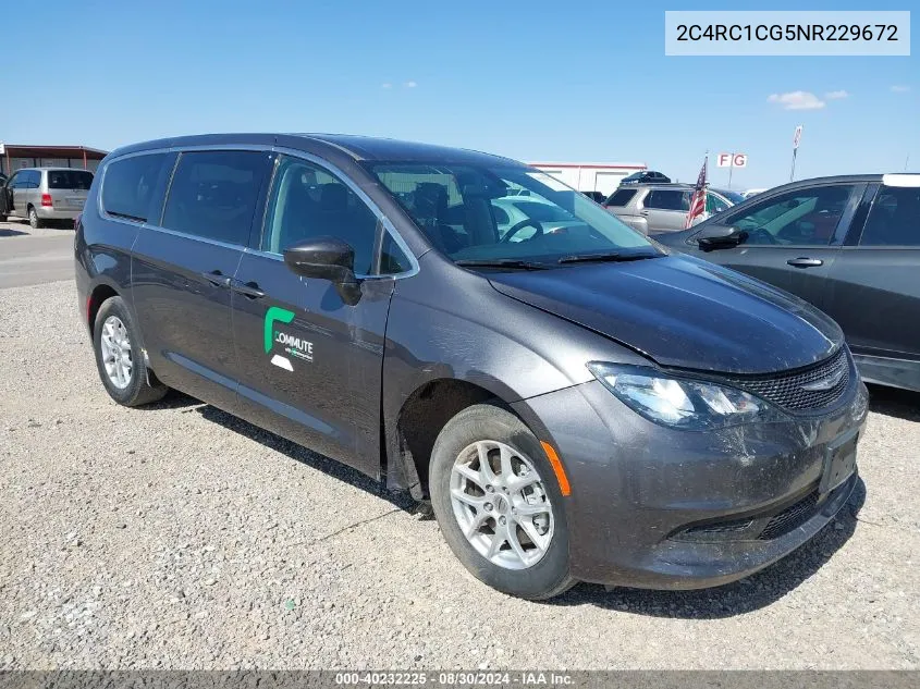 2022 Chrysler Voyager Lx VIN: 2C4RC1CG5NR229672 Lot: 40232225