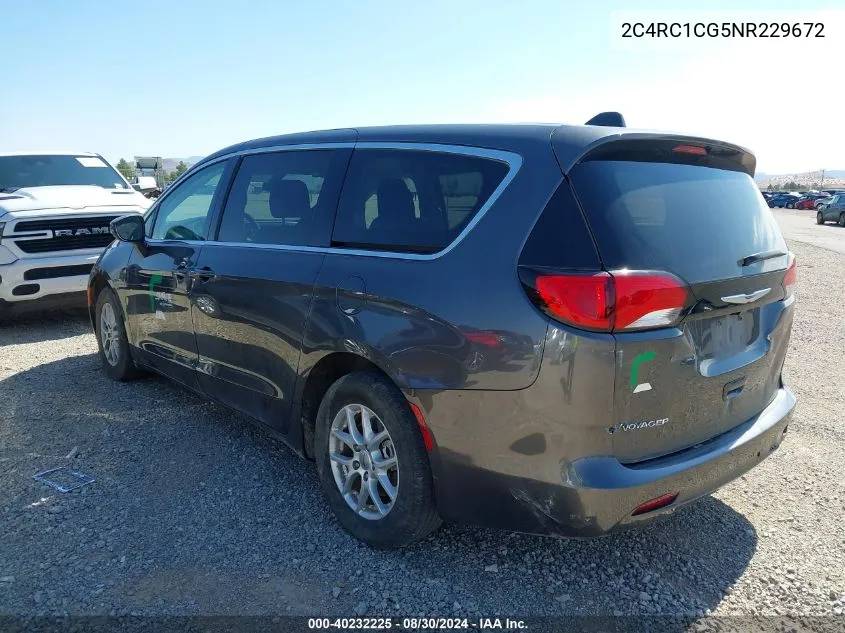 2022 Chrysler Voyager Lx VIN: 2C4RC1CG5NR229672 Lot: 40232225