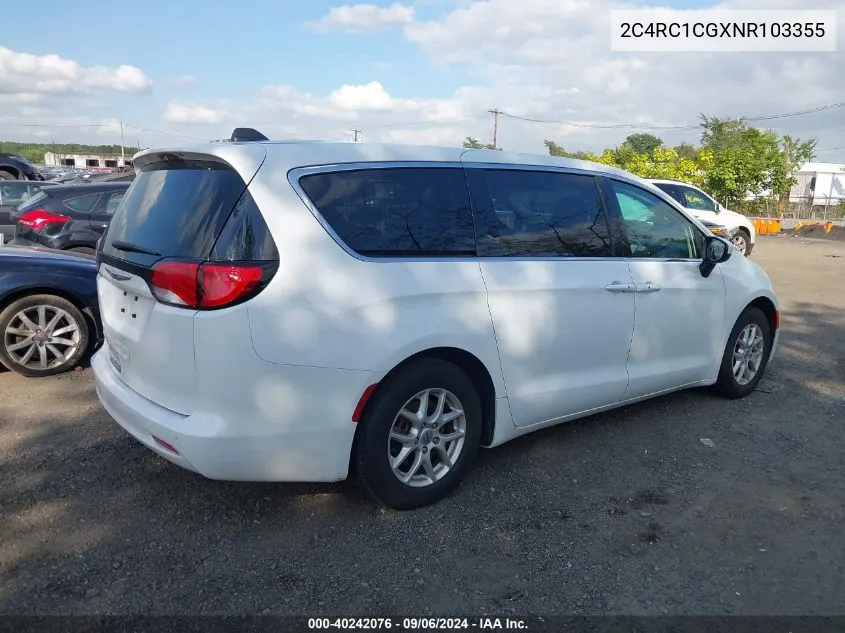 2022 Chrysler Voyager Lx VIN: 2C4RC1CGXNR103355 Lot: 40242076