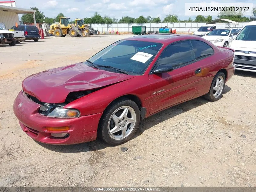 4B3AU52N5XE012172 1999 Dodge Avenger Es