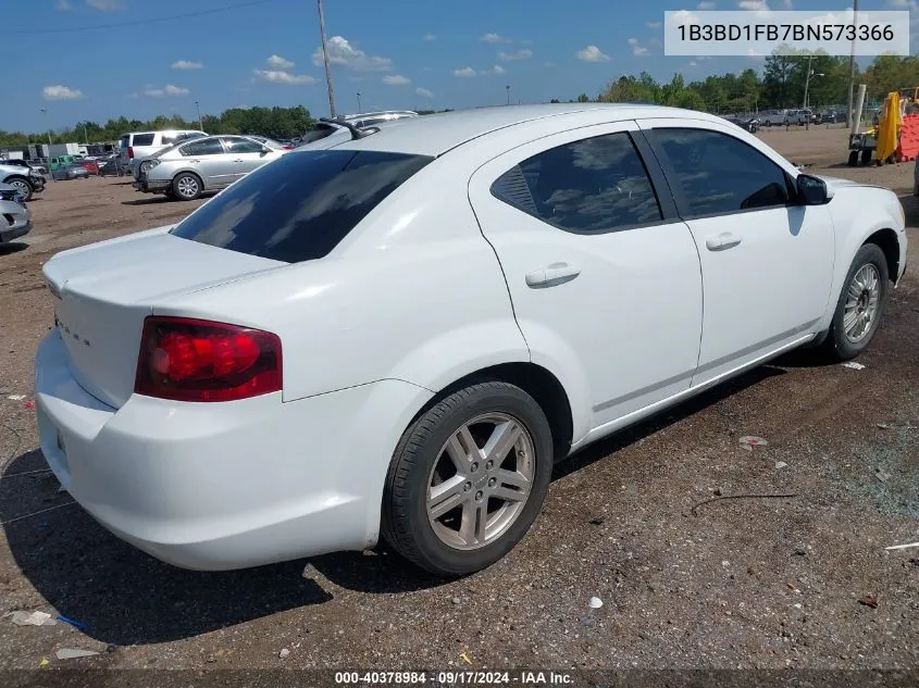 1B3BD1FB7BN573366 2011 Dodge Avenger Mainstreet