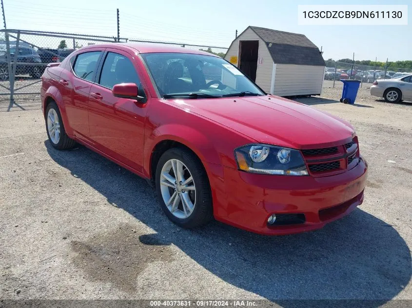 2013 Dodge Avenger Sxt VIN: 1C3CDZCB9DN611130 Lot: 40373631