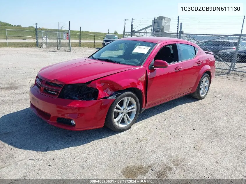 2013 Dodge Avenger Sxt VIN: 1C3CDZCB9DN611130 Lot: 40373631